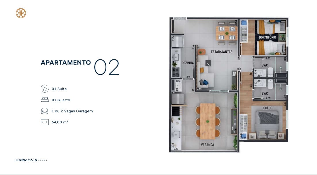 Apartamento 2 domitórios à venda - Vila São Ricardo